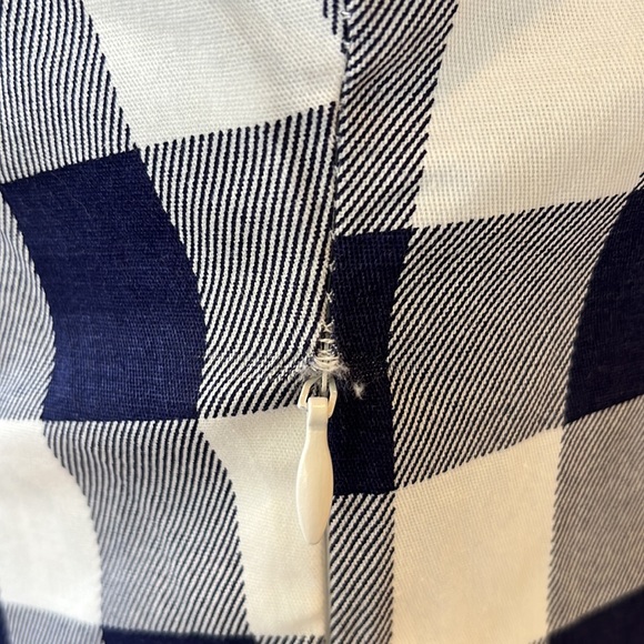 Vintage Style Navy/White Gingham Shirt Dress - Picture 7 of 11